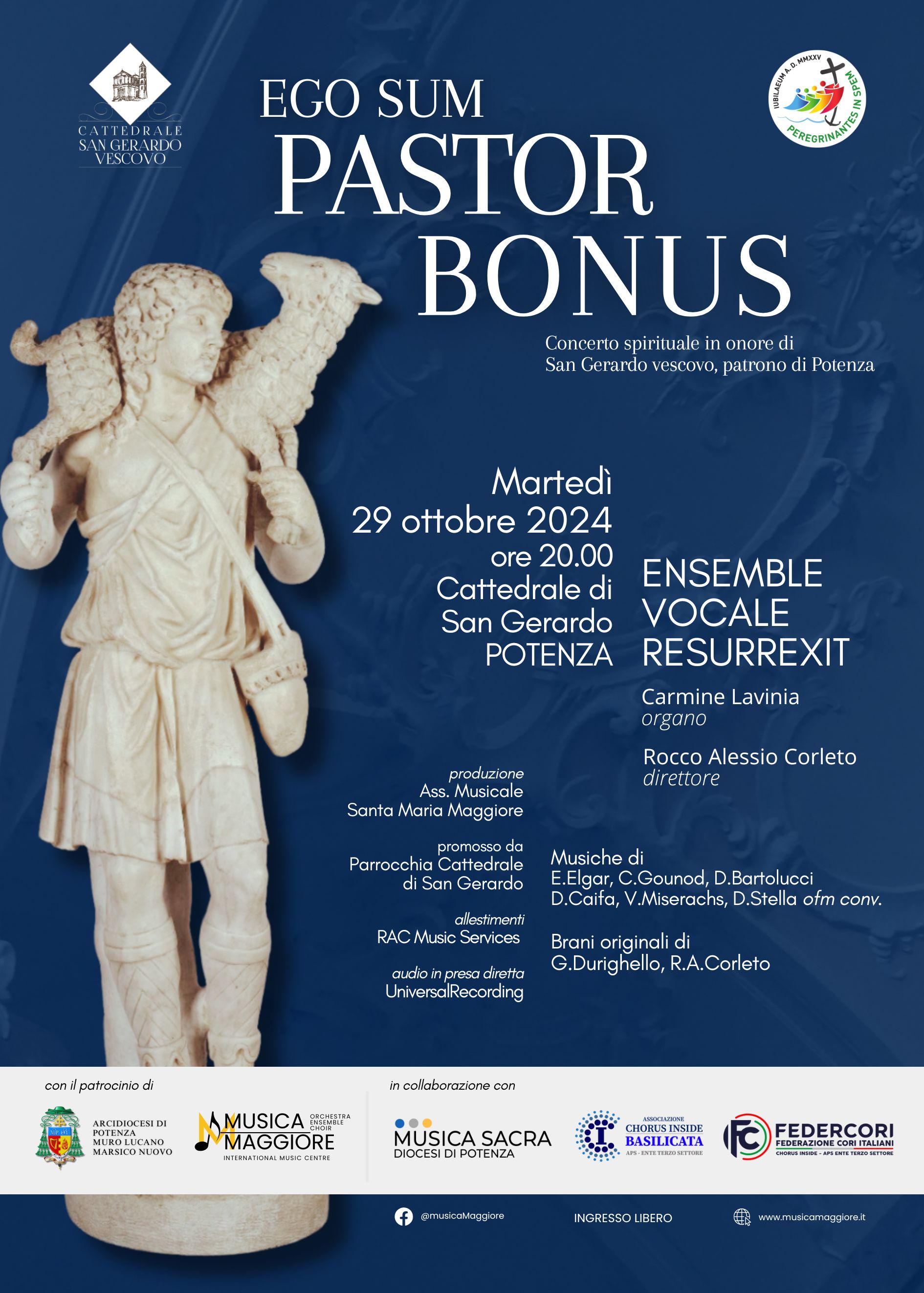 EGO SUM PASTOR BONUS, 29 ottobre 2024