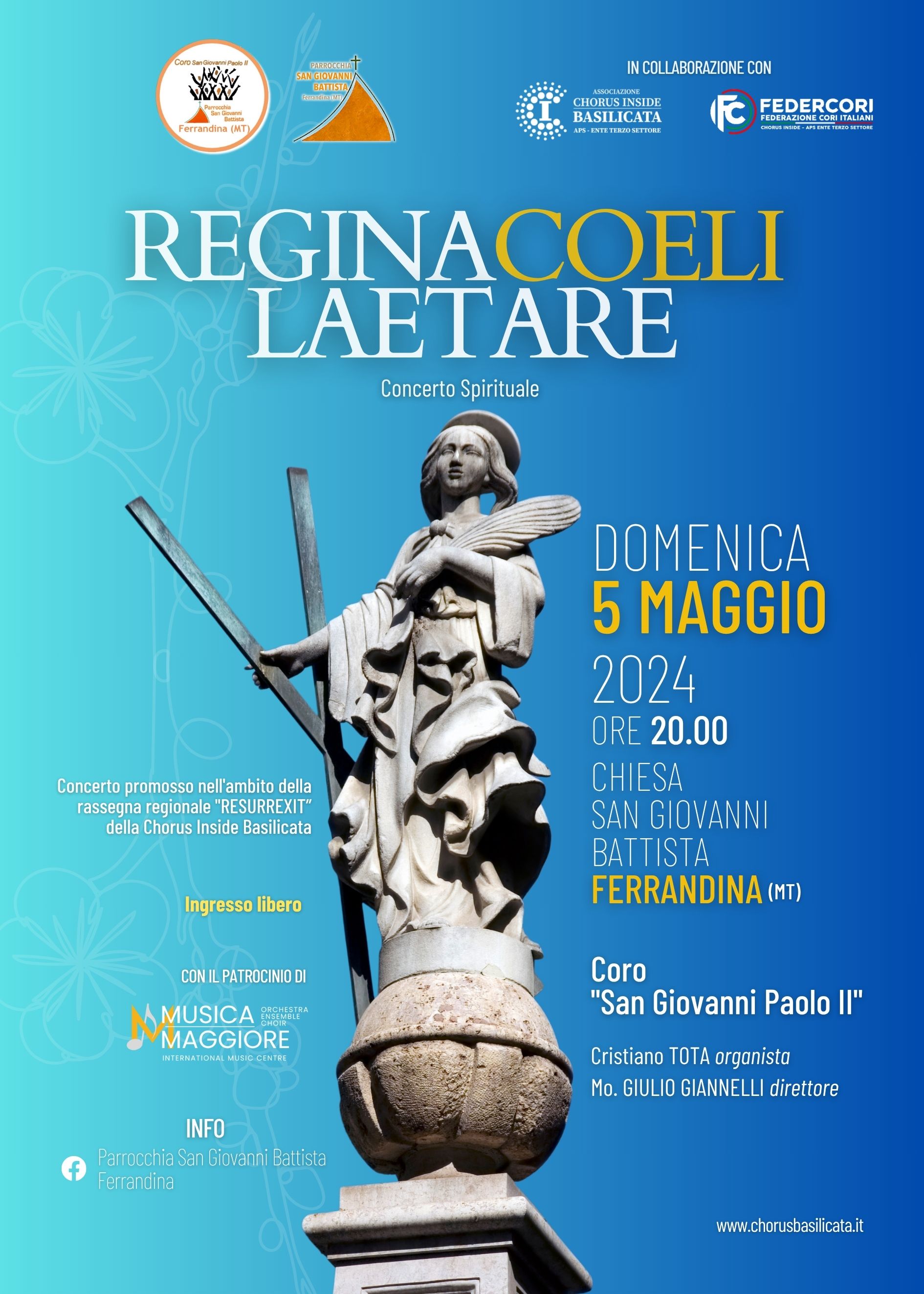 REGINA COELI LAETARE Concerto Spirituale, 5 maggio 2024